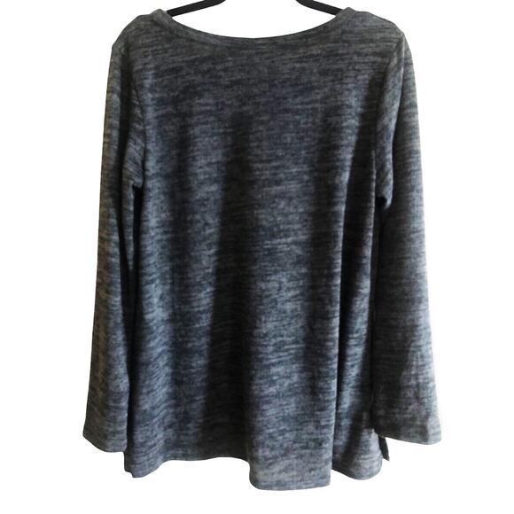 Forgotten Grace Brushed Hacci Pullover Tunic Top Sz medium in Dark Charcoal NWT - Picture 4 of 6